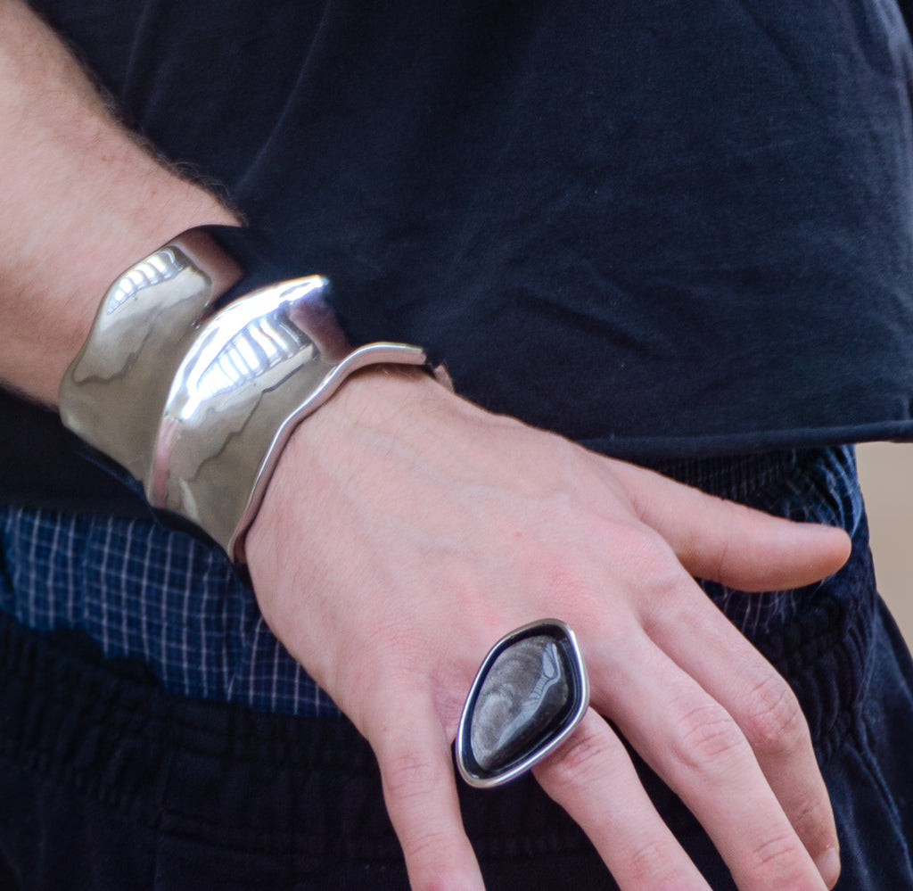 OBSIDIAN STONE RING